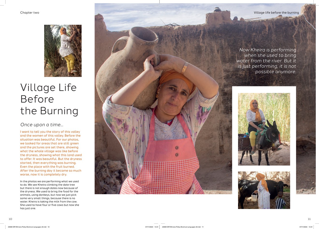 Images taken by Khadija Bango for the seeing change particpatory project - seen here in the policy book layout.