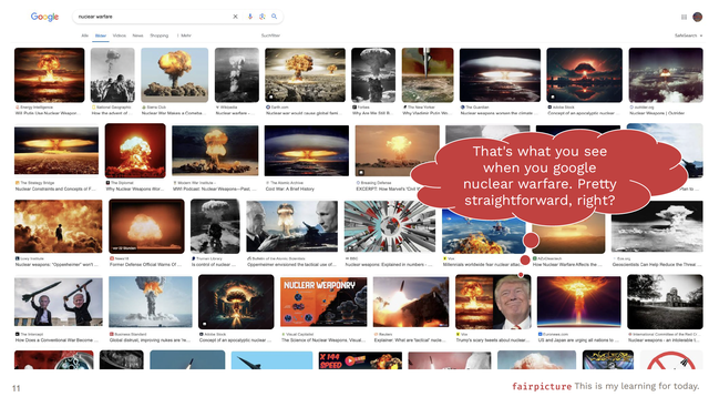 What you see when you google atomic bombs