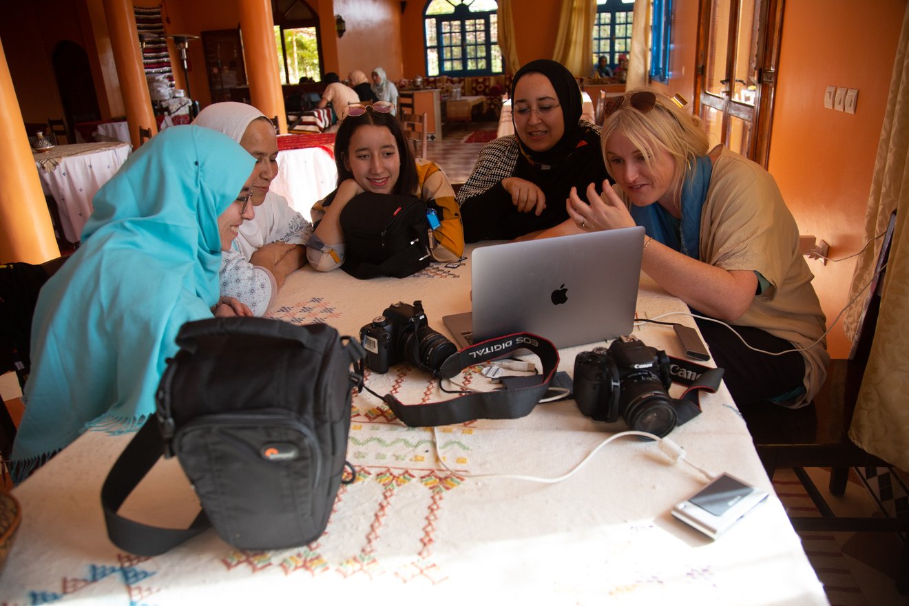 Seeing Change Participatory Photography Project workshop, Aoufous Morocco.